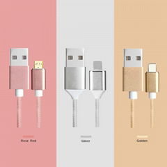 Hot Design Quick Charge 3 in 1 cable magnetic Micro USB Cable For iPhone 