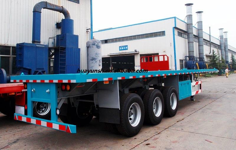 lowbed flatbed semi trailer cheap price hot sale for project cargo 4