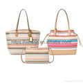 leather tote Striped Medium crossbody