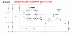 芯聯一級代理 CL1550 非隔離 外置MOS 60w