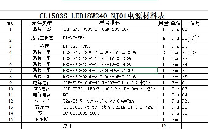 非隔離 低PF 24W 18W 低成本 CL1503S 芯聯代理商 4