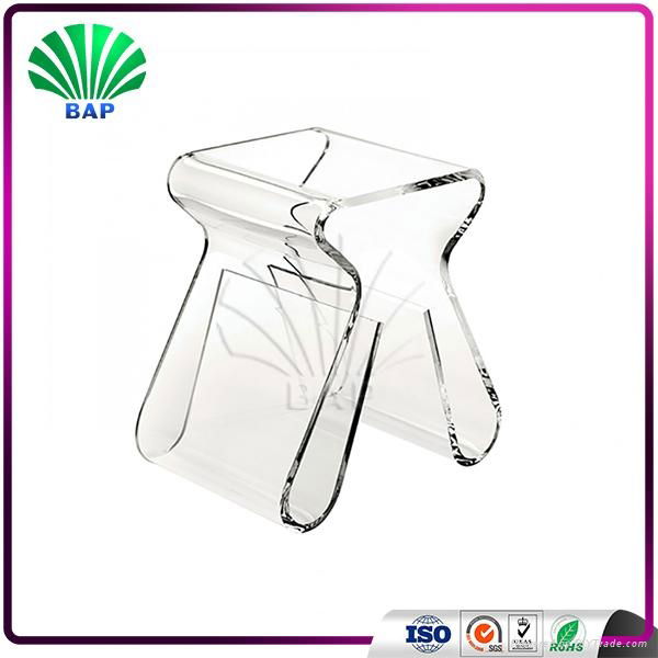 Luxury Colorful Plexiglass Table Acrylic Sofa Side Coffee Table Plastic Table 2