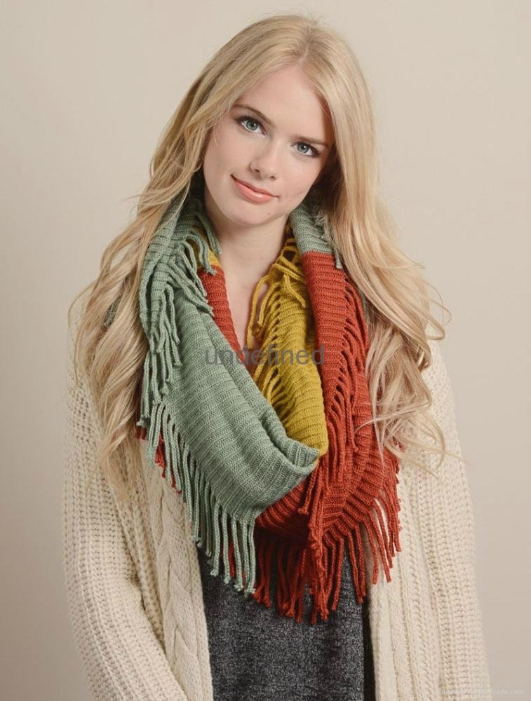 Fashion Soft Acrylic Jointed Infinity Circle Loop Scarf Wrap 2