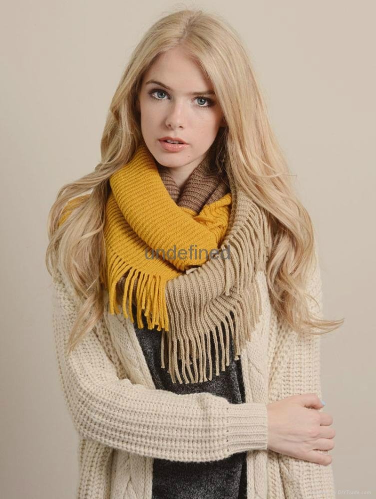 Fashion Soft Acrylic Jointed Infinity Circle Loop Scarf Wrap
