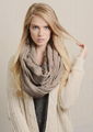 Soft Solid Color Cable Circle Infinity Loop Scarf Wholesale 1