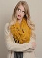 Plain Color Winter Fringed Infinity Circle Loop Scarf Wrap Manufacturer 2
