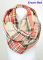 Winter Checked Acrylic Infinity Circle Loop Scarf China Supplier 5