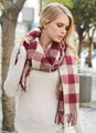 Soft Winter Plaid Checked Pashmina Scarf