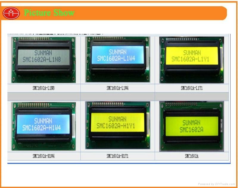 1602 blue white character lcd display module with CE and ROHS 3