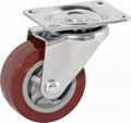 Light-duty patent Polyurethane Caster（Purplish Red） 2