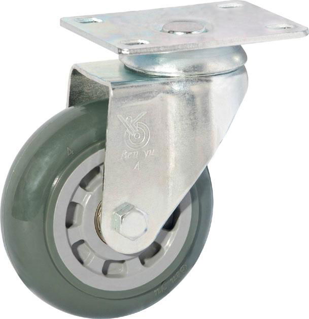 Medium-Duty High Quality Mute Polyurethane Caster（Grey） 2