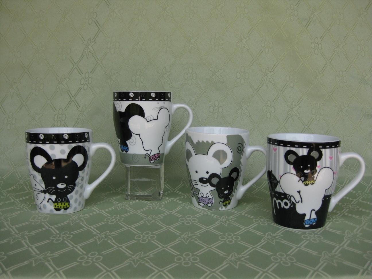White And Black Cat Ceramic Coffee Mug 3