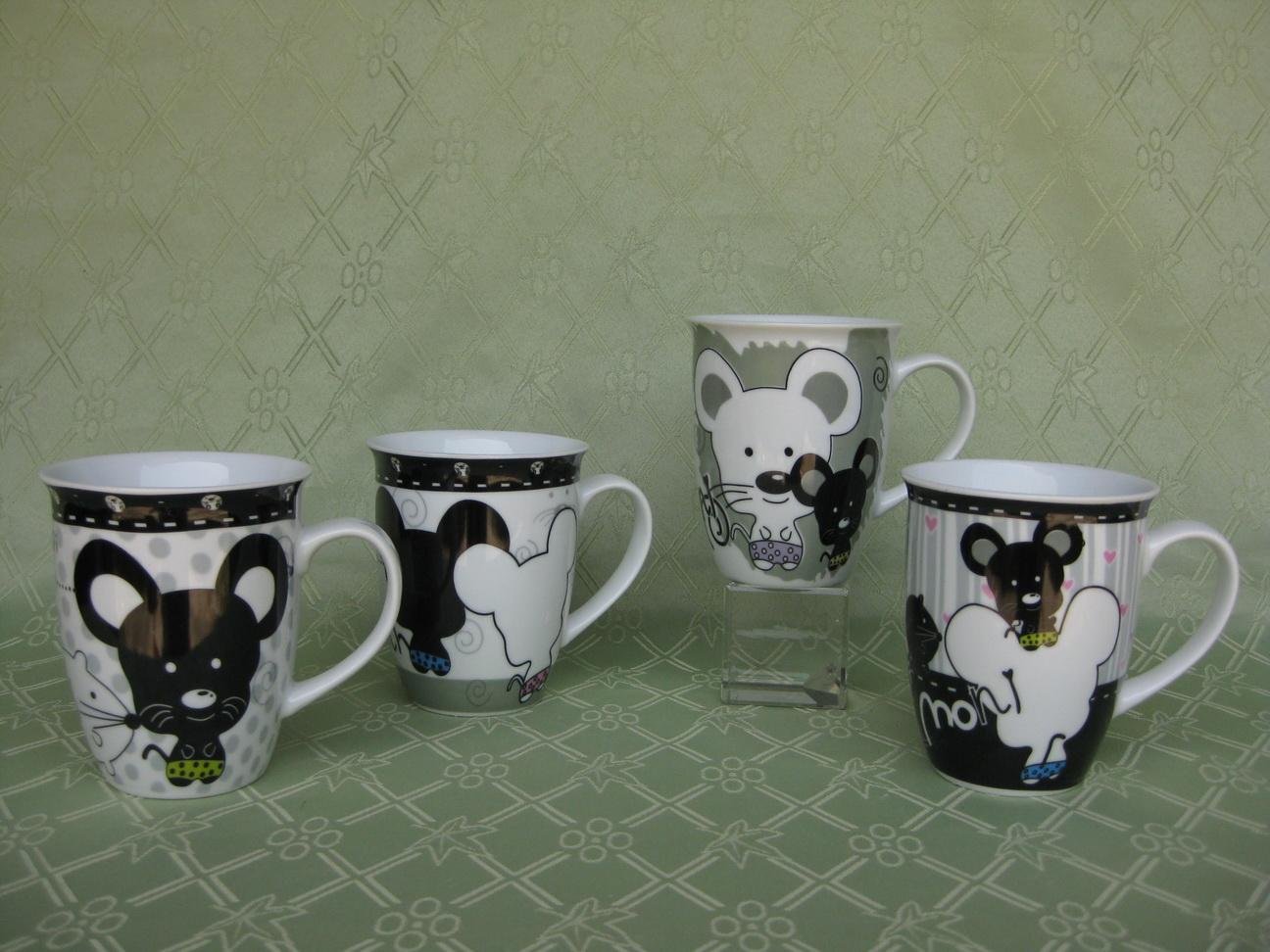 White And Black Cat Ceramic Coffee Mug 2