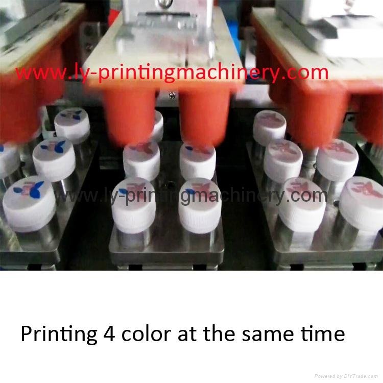 Full auto 4 color pad printing machine for bottle cap  4