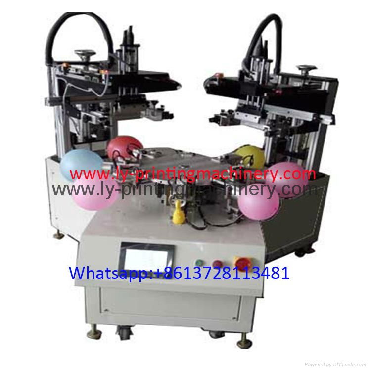  2 color balloon silk screen printing machine with PLC 