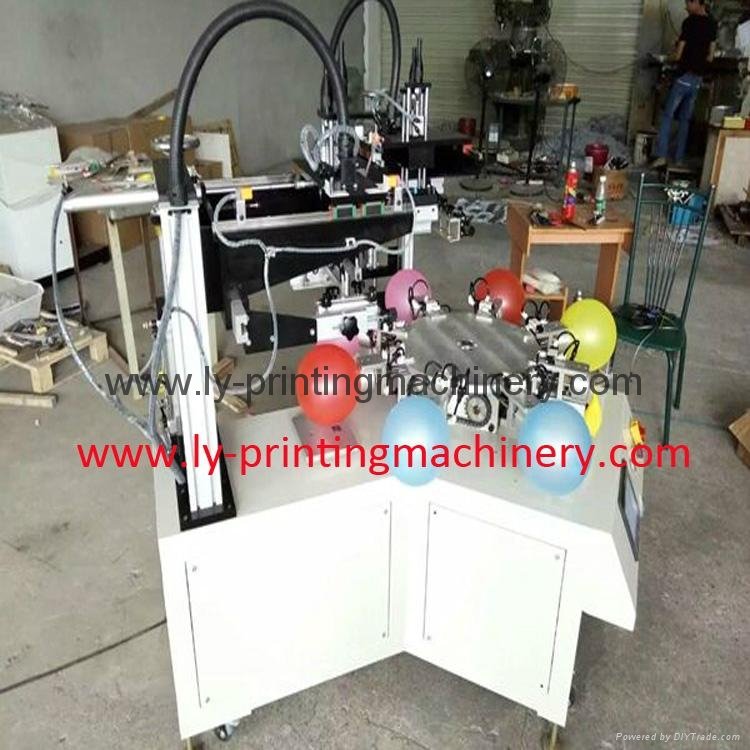  2 color balloon silk screen printing machine with PLC  4