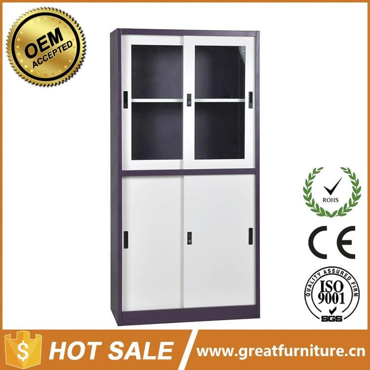 Two Glass Sliding Door Steel File Cabinet With Price 3