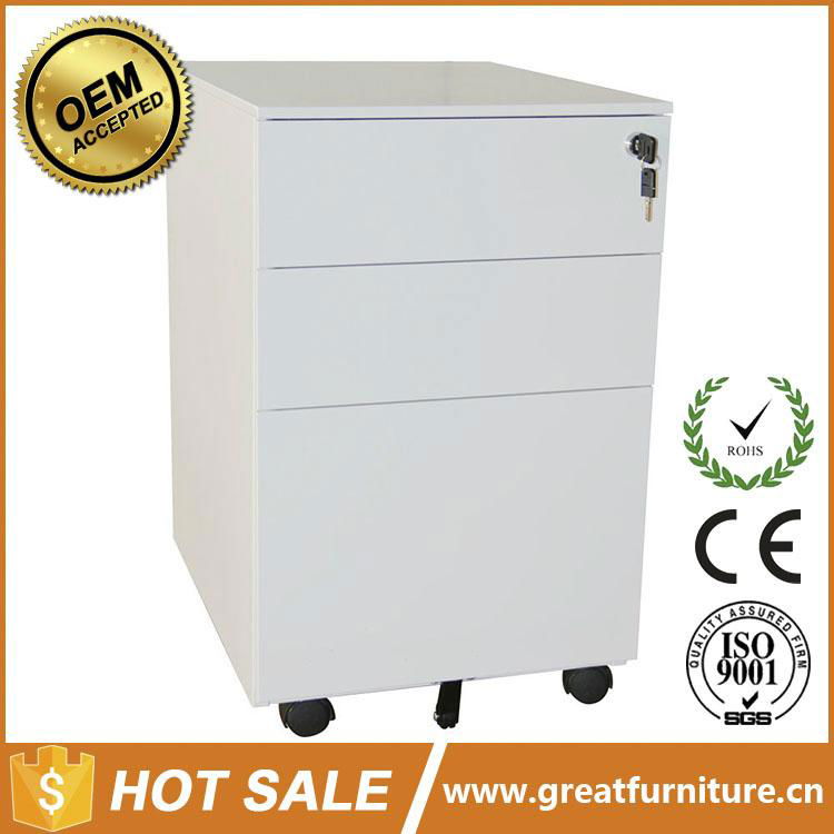 Office Equipment A4 File Cabinet 3 Drawer Mobile Pedestal 2