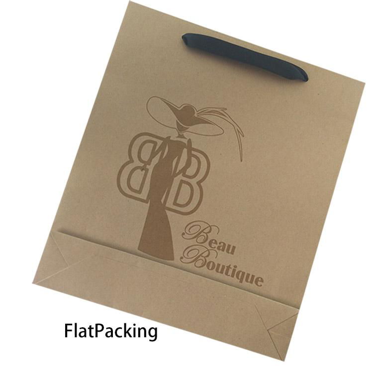 customized 170gsm Brown Kraft Paper Bag 4