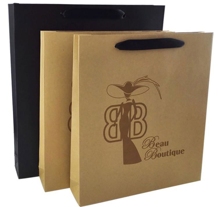 customized 170gsm Brown Kraft Paper Bag 3