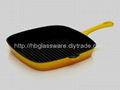 Enameled Cast Iron Square Saute Fry Pan