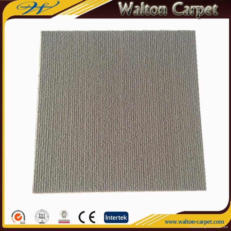 Self-Adhesive Ribbed Non-Woven Peel and Stick Carpet Tiles 12X12 Inch 5