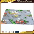 Non Woven Kids HD Map Pattern Custom Print Play Mat for Living Room 2