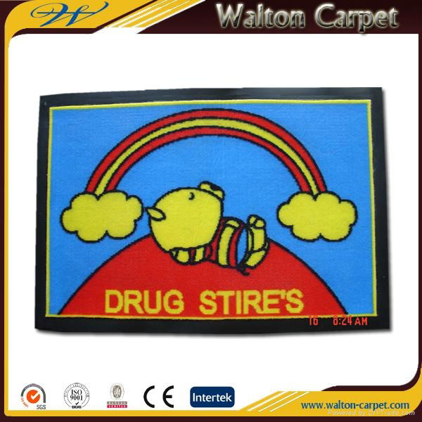 Wholesale HD Logo Printed Nonwoven Surface Flooring Door Mat for Entrance 3