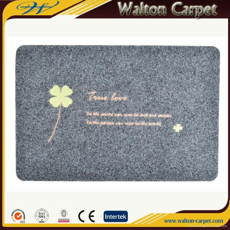 Non Skid TPE Base Needle Punched Anti-Dust Flooring Door Mat with Custom Logo 2