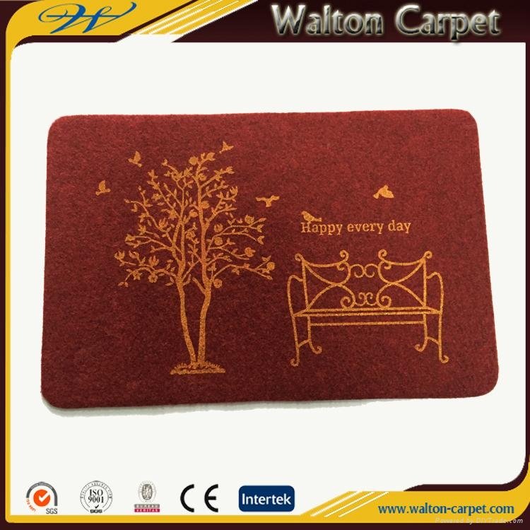 Non Skid TPE Base Needle Punched Anti-Dust Flooring Door Mat with Custom Logo 4