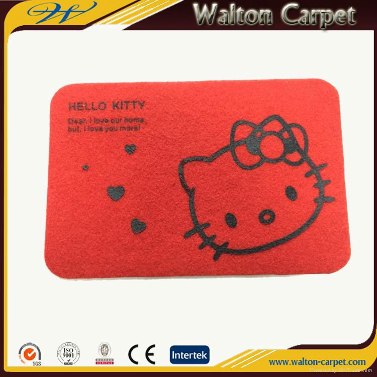 Non Skid TPE Base Needle Punched Anti-Dust Flooring Door Mat with Custom Logo 5