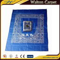 Wholesale Portable Pocket Muslin Prayer Mat With Compass 1