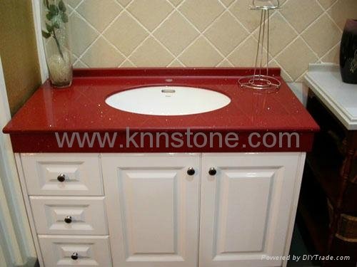 Artificial Quartz Stone Vanity Tops for Bathroom Table and Cabinet 4