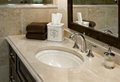 Emperador Light Marble Vanity Tops,Bathroom Worktop with Half Bevel Edge 5
