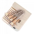 12/18/24pcs Makeup Brush With Beige PU