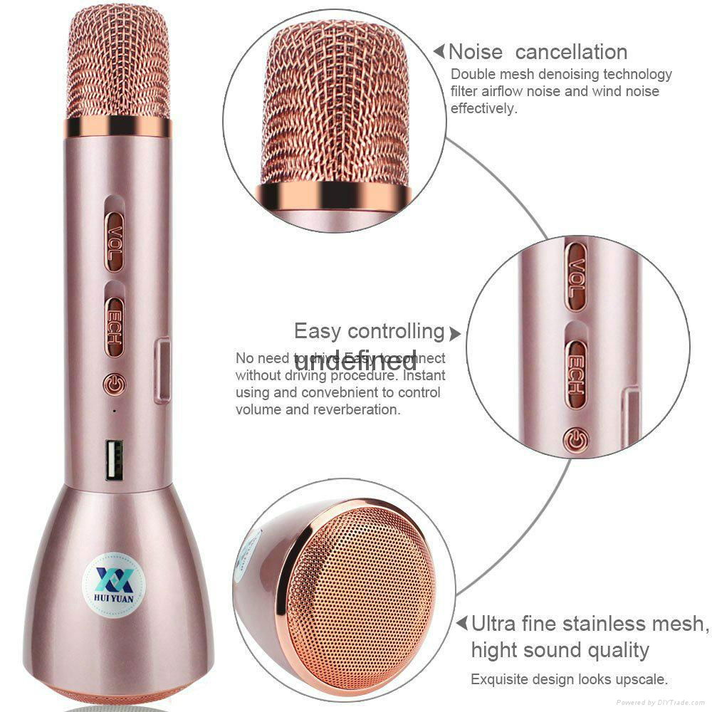K088 Bluetooth Wireless Karaoke Microphone Speaker Recorded Song Singing Play 4