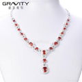 Gravity Custom luxury style cz zirconia imitation silver jewelry set 3