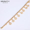 SLOG0019 Shenzhen Gravity best selling brass jewelry dubai gold plated bracelets 5