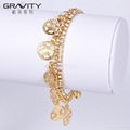 SLOG0019 Shenzhen Gravity best selling brass jewelry dubai gold plated bracelets