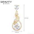 2017 newest Stylish diamond Gold Plated drop earring Jewelry 2