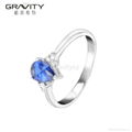 fashion prong setting blue solid zicron vogue jewelry rings for women 3