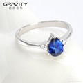 fashion prong setting blue solid zicron vogue jewelry rings for women 5