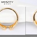 Simple design copper 18k/24K gold plating rings jewelry women wedding 2