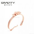 SHZH-006 Gravity jewelry rose gold color bangle, Brillant flower latest Design w