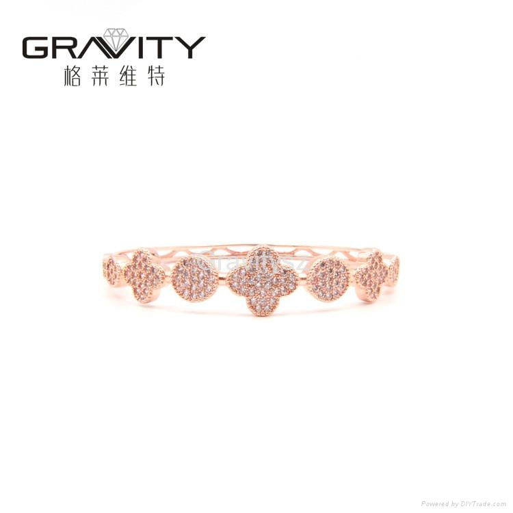 China jewelry manufacturer gravity custom rose gold bangle jewelry  2