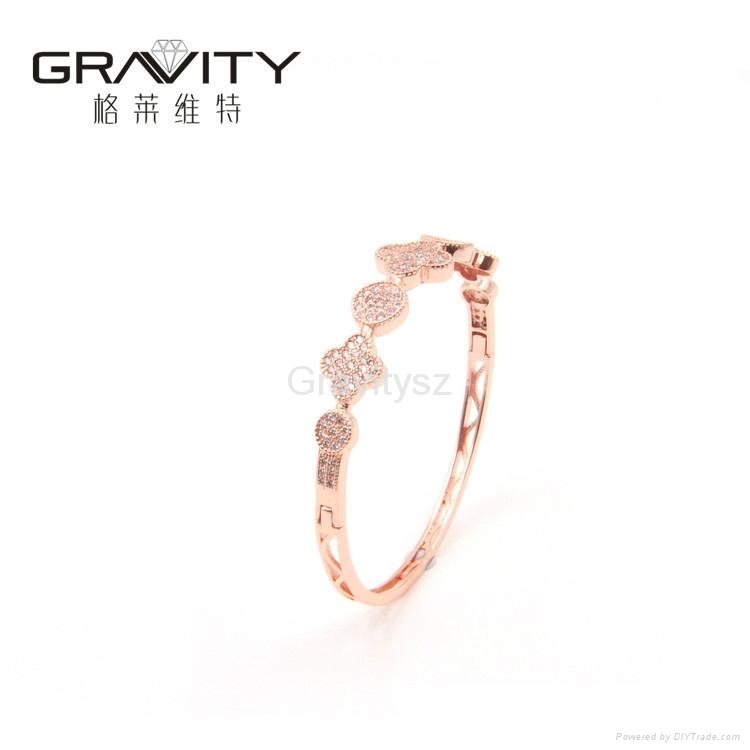 China jewelry manufacturer gravity custom rose gold bangle jewelry 