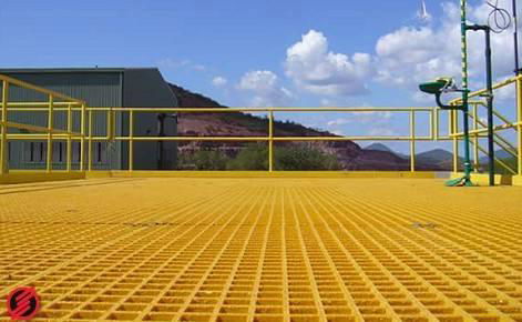 Corrosion-resist high strength GRP walkway gratings