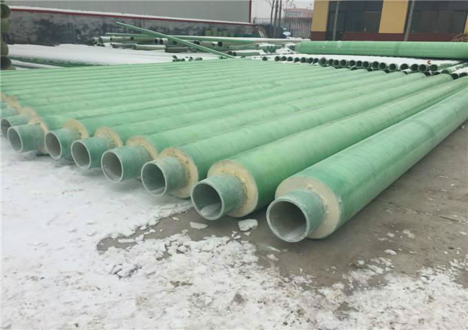FRP fiberglass insulation pipe for hot spring water 2