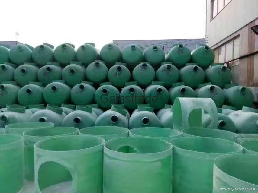 GRP 20m3 fiberglass filament winding septic tank