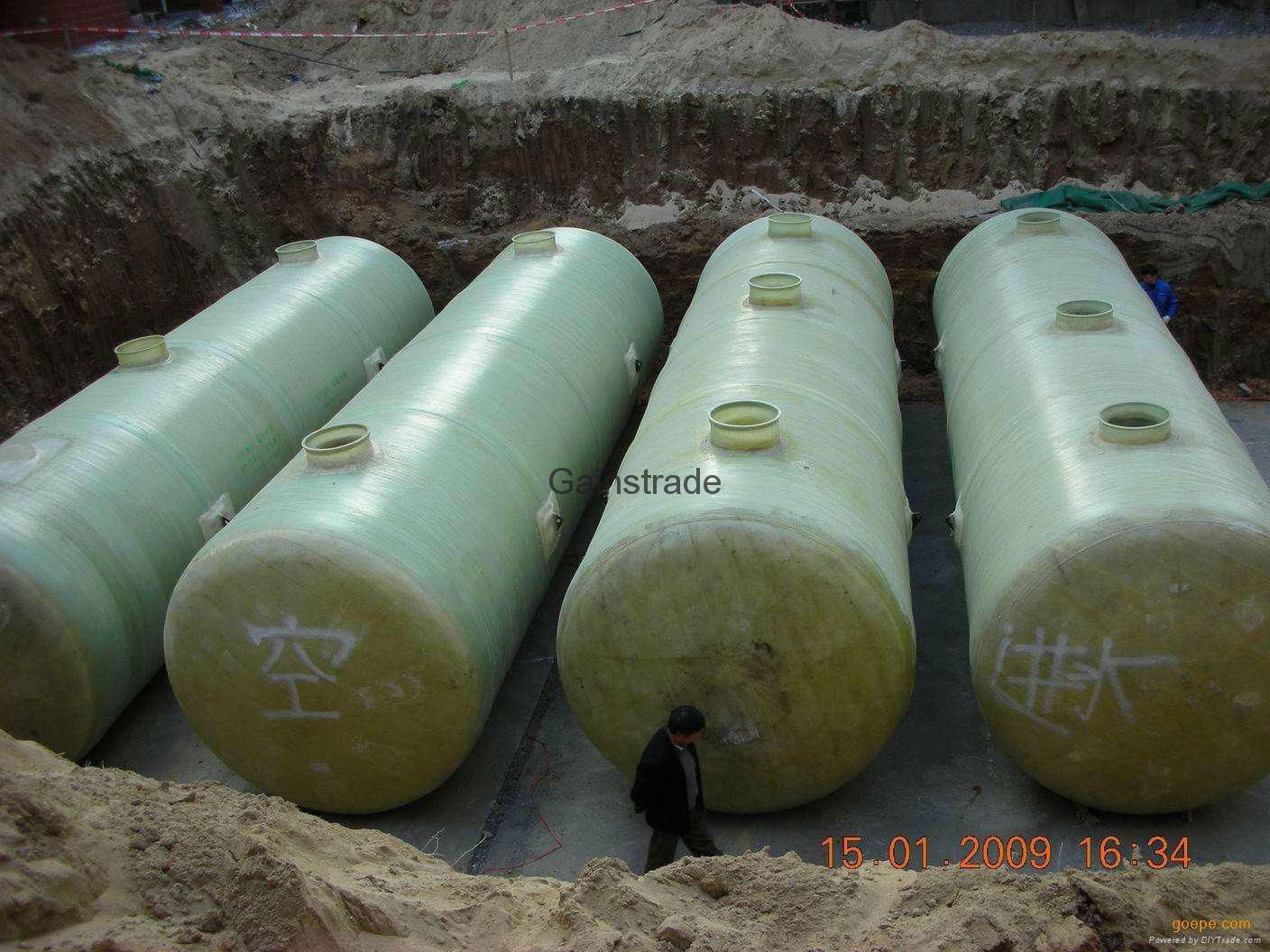 GRP 20m3 fiberglass filament winding septic tank 4